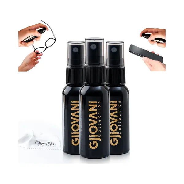 Gjiovani - Brillenreiniger Spray - 3X30ml -Microvezeldoek Voor Brillen thumbnail