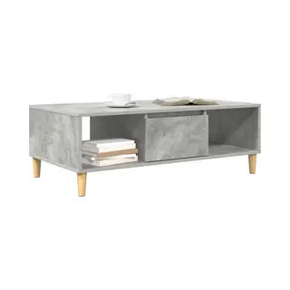 VidaXL Salontafel Beton Grijs 102 X 55 X 35 Cm Bewerkt Hout