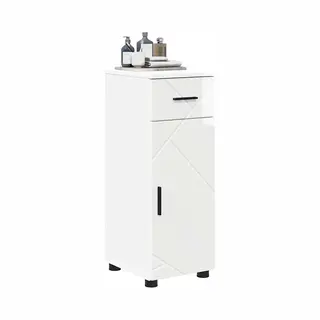 Bathroom Cabinet With Drawer High Gloss White 30 X 35 X 80 Cm Vidaxl