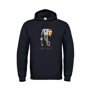 Skate Or Die - Unisex Hoodie - L - Zwart