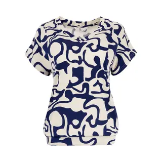 Ned T-shirt Mana Ss Marine Organic 26s2 Bs097 01 303 Marine Dames Maat - S