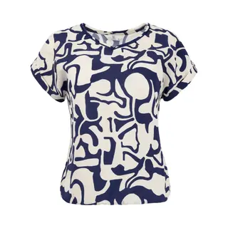 Ned Blouse Nox Pw Ss Marine Organic Story W 26s2 Bs098 02 303 Marine Dames Maat - S