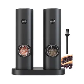 Boboven Elektrische Peper- En Zoutmolen Set – Peper- & Zoutstellen – Verstelbaar – Instelbare Maalgraad – Met Led Licht – Bbq Accessoire / Keuken