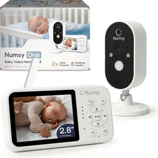 Numsy One Babyfoon Met Camera – 2.8 Scherm – Nachtzicht – Vox/Eco – Terugspreekfunctie