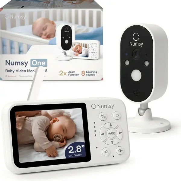 Numsy One Babyphone Mit Kamera - 2.8 Bildschirm - Nachtsicht - Vox/Eco - Talk-back Funktion thumbnail
