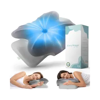 Cozysense® Hoofdkussen Traagschuim - Ergonomisch Memory Foam Kussen - Vlinderkussen - Pillow - Afneembare En Wasbare Hoes - Zijslaper, Rug-, &