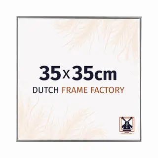 Dutch Frame Factory Fotolijst 35x35 Cm - Kunststof - Zilver Hoogglans - Easy
