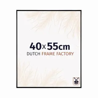 Dutch Frame Factory - Bilderrahmen 40x55 Cm - Schwarz Hochglanz - Bilderrhamen Aus Kunststoff Mit Antireflex Kunstglas - Fotorahmen 40x55 Cm - Easy
