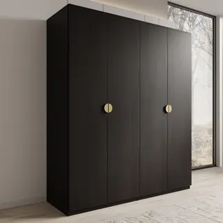 Meubella Kledingkast Monor - Zwart Eiken - 180 Cm
