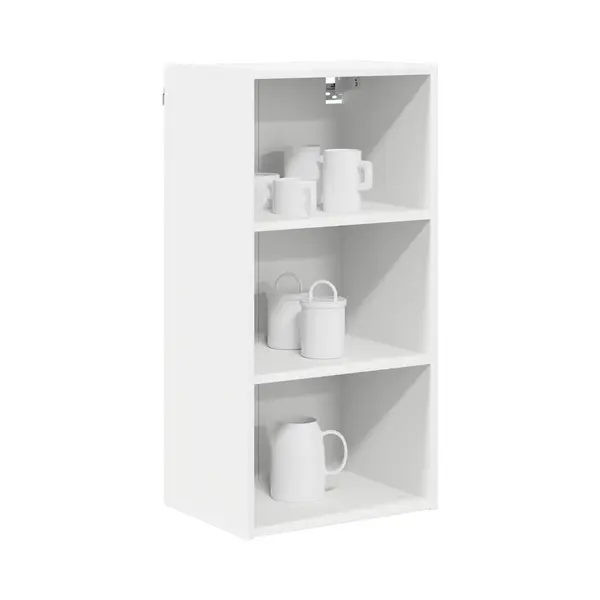 VidaXL Hängeschrank Mit Speicher Weiß 40 X 29, 5 X 80 Cm Holzwerkstoff thumbnail