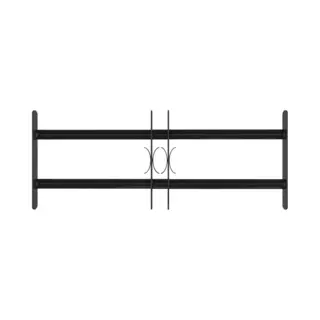 VidaXL Fenstergitter Schwarz 76 X 30 Cm Pulverbeschichteter Stahl