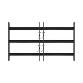 VidaXL Fenstergitter Schwarz 75, 5 X 45 Cm Pulverbeschichteter Stahl