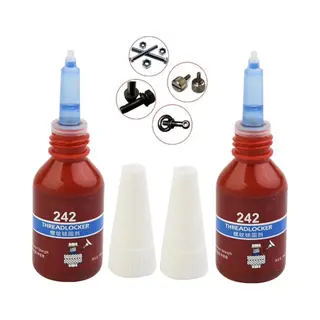Tlvx 2 Stuks Schroefdraadborgmiddel 10ml - Threadlocker 242 – Metaallijm Borger Blauw - Schroeven En Bouten Borg Middel Lijm – Schroefverbindingen