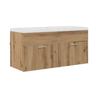 Badezimmerschrank Wandmontiert Artisan-eiche 100 X 38, 5 X 46 Cm Vidaxl