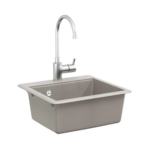 VidaXL Waschbecken Grau 470 X 440 Mm Granit thumbnail
