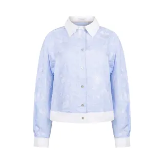Nukus Meave Blouse Embroidery Dames - Jurken - Lichtblauw - Maat M