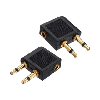 Excitat Vergulde Vliegtuighoofdtelefoonadapter - Luchtvaartaudioadapter - Voor Het Aansluiten Van Uw Eigen Hoofdtelefoon Op Het In-flight