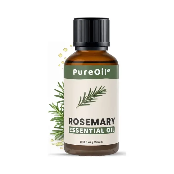 PureOil – Rozemarijn Etherische Olie 15ml – 100% Puur, Natuurlijk & Vegan – Voor Haar | Huid | Scalp | Nagels | Diffuser - Haargroei thumbnail