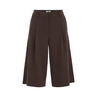 We Fashion Dames Wide Leg Bermuda Broek Met Bandplooi