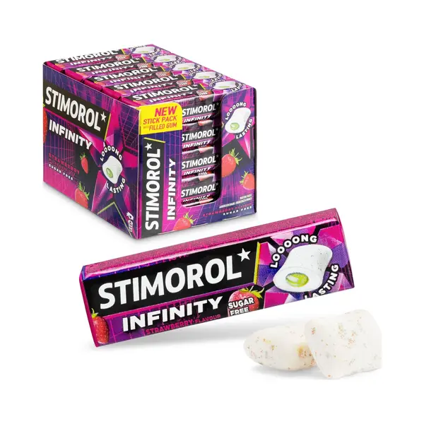 Stimorol Infinity Strawberry - Kauwgom - Suikervrij - 1x25stuks thumbnail