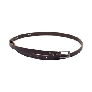 Riem Echtleder Tailleriem - Riemen - Bruin- 1.5 Cm - Unisex | Jurk Riem - 100% Leren - Leder - Maat 105 - Totale Lengte 120 Cm