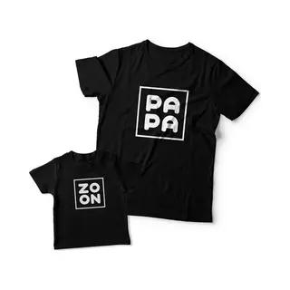 Eenmannenkado.nl Matching Shirts Vader & Zoon | Zoon & Papa | Papa Maat L - Zoon Maat 56