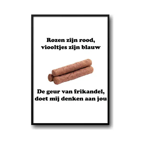 Luneno De Geur Van Frikandel, Doet Mij Denken Aan Jou Fotolijst Met Glas 40 X 50 Cm - Prachtige Kwaliteit - Gangster - Hamster - Stoer - Harde Lijst - Glazen thumbnail
