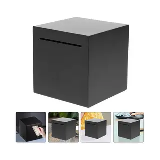 Spaarpot - 15x15x15 Cm - Spaarpot Die Niet Open Kan - Gratis 3D-decoratieve Stickers - Spaarvarken - Rvs - Voor Volwassenen & Jongen & Meisje & Kind -