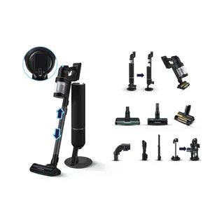 Samsung VS28C9784QK 2-in-1-Stabstaubsauger Akku Trocken Beutellos 1200, 730 Schwarz