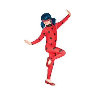 Rubies Official Miraculous Ladybug Childs Costume And Eye Mask, Superhero, Childs Size Age 9-10 Halloween, World Book Day
