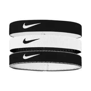 Nike, Herren, Stirnband, Flex Classic Wide Black/White/Black (3x), Weiss, Schwarz