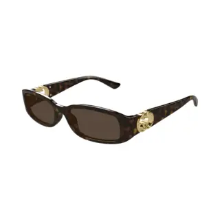 Gucci Woman Gucci GG1661S 002 Sunglasses Injected Havana Brown Squared