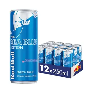 Red Bull Energy Drink Sea Blue Edition, Juneberry, 12er Pack - 12 X 250ml I Energiegetränk Mit Fruchtigem Juneberry-Geschmack I Stimuliert Körper