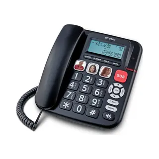 Emporia KFT20 Analoger Telefon mit Anrufer-Id Schwarz