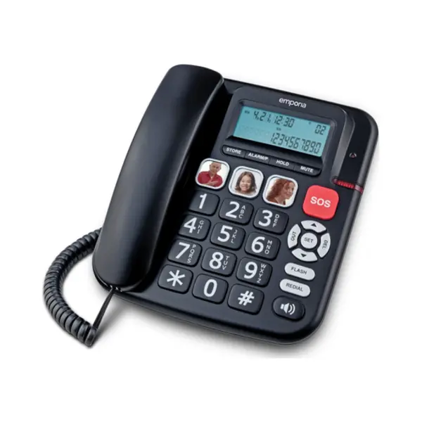 Emporia KFT20 Analoger Telefon mit Anrufer-Id Schwarz thumbnail