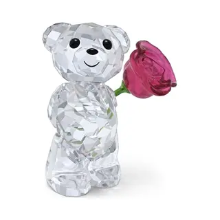 Swarovski Kris Bear A Rose With Love Figurine 5691390 In Silver