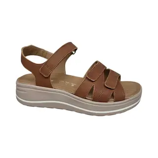 Hartjes Bruine Leren Dames Sandalen H - Bruin - 37