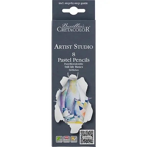 Cretacolor Pastelpotloden Set - 8 Stuks In Heldere Kleuren thumbnail