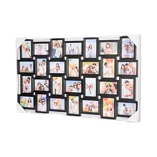 Xl Fotolijst Collage Voor 28 Foto's Van (10x15 & 15x10 Cm) - Fotolijsten - Fotolijstje Met 28 Fotokaders - 103 X 60 Cm