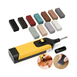 Laminaat Reparatieset - 11 Kleuren Hard Wax Staven - Reparatieset - Diy Set Voor Reparatie Van Laminaat Of Parket Met Wax, Hittepistool, Spons, Doek,