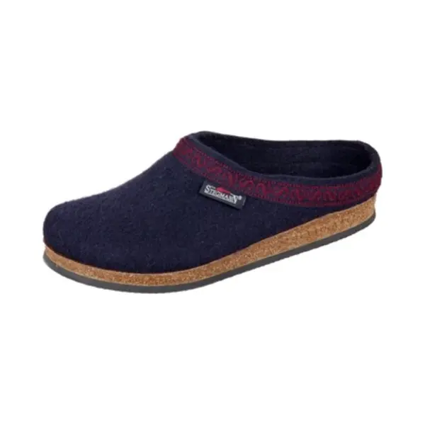 Stegmann 108 Filz-Clogs Für Damen & Herren - Pantoffel Mit Kork Sohle - Made In Tirol Navy, 36 thumbnail
