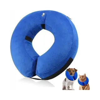 Opblaasbare Beschermkraag - L - Dierenbeschermkraag - Voor Honden/katten - Voor Wondgenezing - Instelbaar - Voorkomt Infectie Door Krabben En Beten