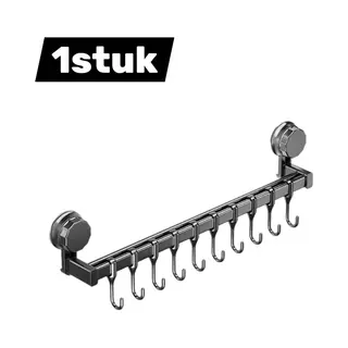 1 Stuk - Keukenhaakrek - Ponsvrij Multifunctioneel - Opbergrek Voor Potdeksels En Lepels - Opbergrek Voor Aan De Muur