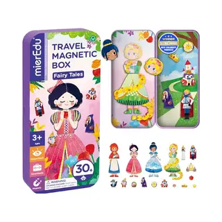 MierEdu Magnetspiel Box Märchen - Magnetspiel Ab 3 Jahre, Reisespiel Kinder Mit 2 Szenen & 34 Magneten - Fördert Fantasie & Konzentration,