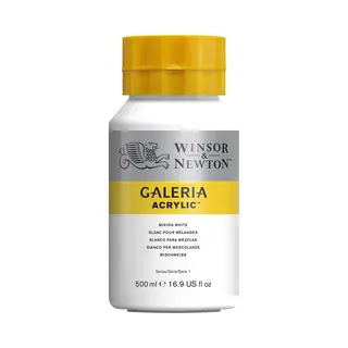 Winsor & Newton 2150415 Galeria Acrylfarbe, Hohe Pigmentierung, Lichtecht, Buttrige Konsistenz, 500 Ml Topf - Mischweiß