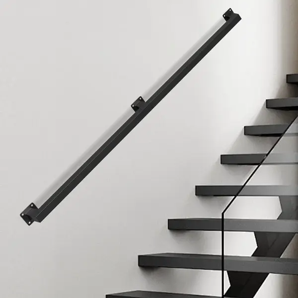 Trapleuning Wandbevestiging 120 Cm Binnen Buiten Binnen & Buiten Zwart thumbnail