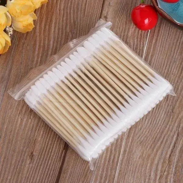 Houten Wattenstaafjes - Wit - 100 Stuks - Ideaal Voor Make-up thumbnail
