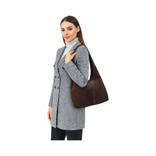 Dstrct Grote Schoudertas Dames - Leer - Portland Road - Bruin thumbnail