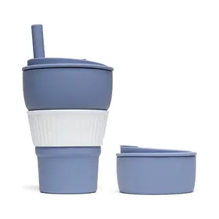 Motivai Opvouwbare Siliconen Koffiebeker Met Rietje – 470ML – Herbruikbare To Go Cup – Lekvrij & Bpa-vrij – Duurzame Reisbeker Voor Koffie &