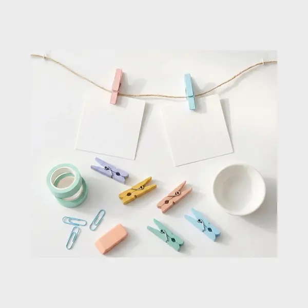 Allemaalstickersenzo Mini Knijpers Pastel - 30 Houten Mini Knijpertjes thumbnail